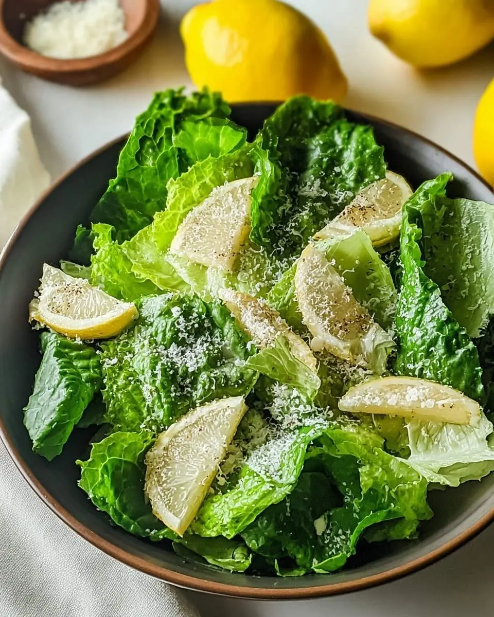 lemon parmesan lettuce salad