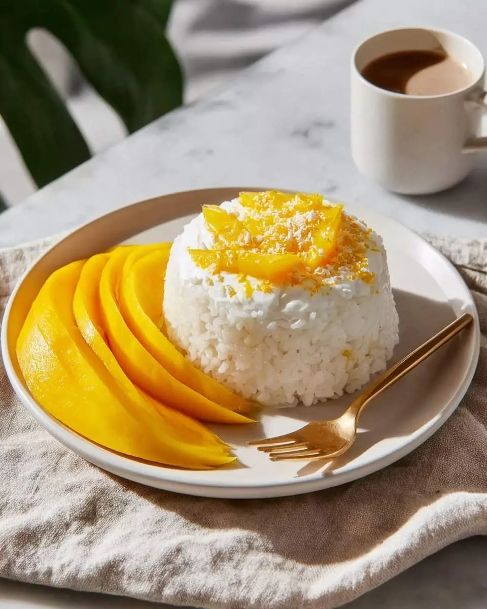 mango sticky rice recipe with coconut cream topping recipe 1