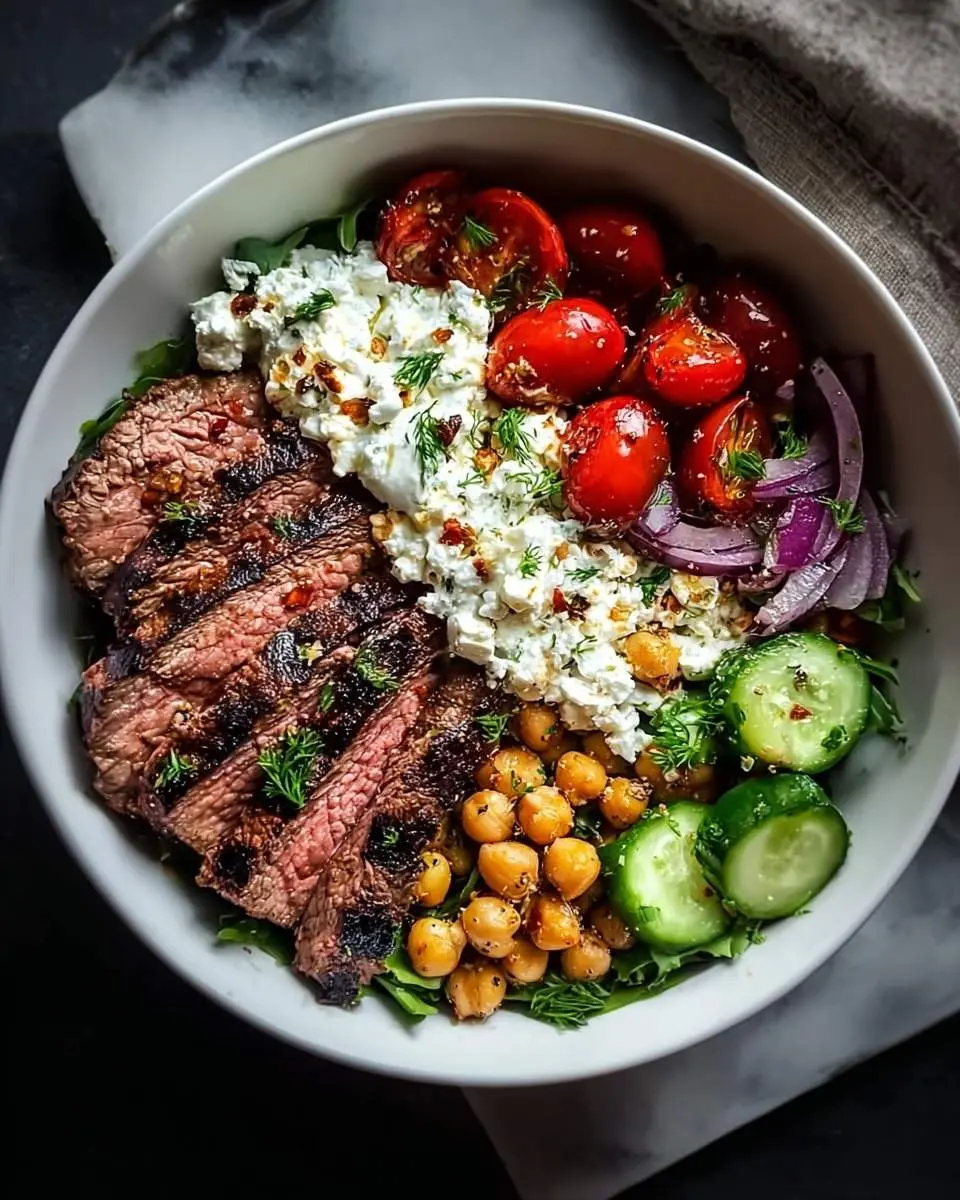 mediterranean grilled steak bowl recipe 1