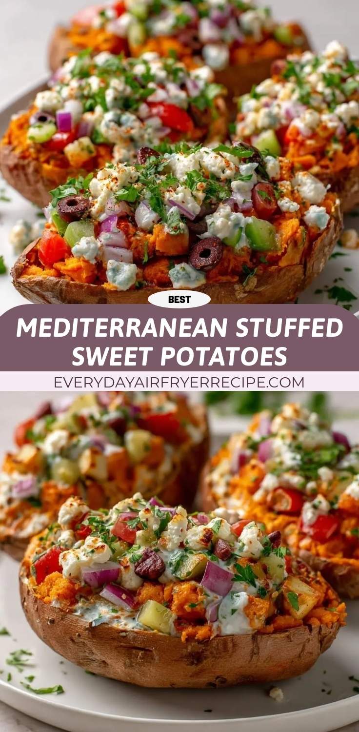 mediterranean stuffed sweet potatoes pinterest