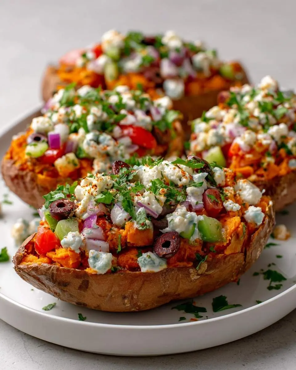 mediterranean stuffed sweet potatoes recipe 1