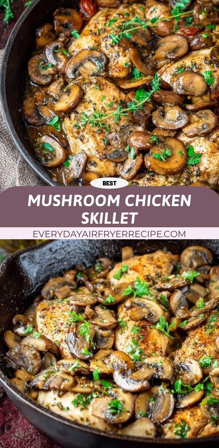 mushroom chicken skillet pinterest