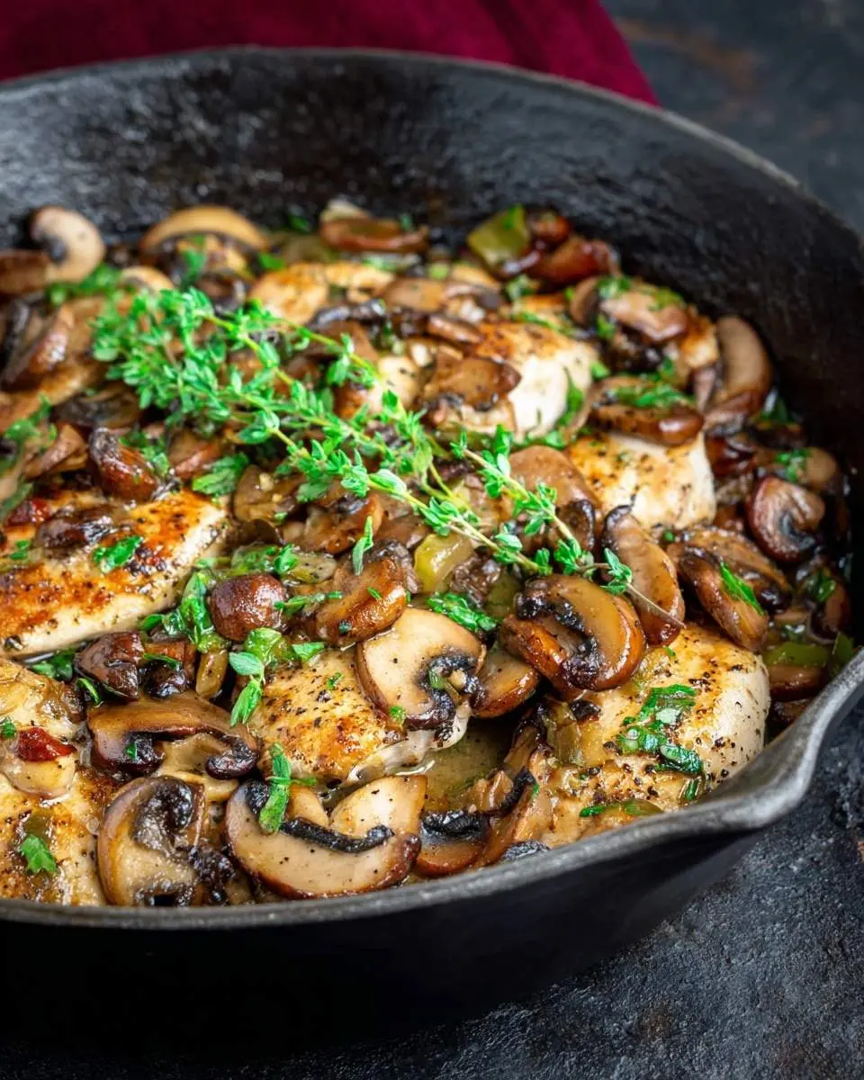 mushroom chicken skillet recipe