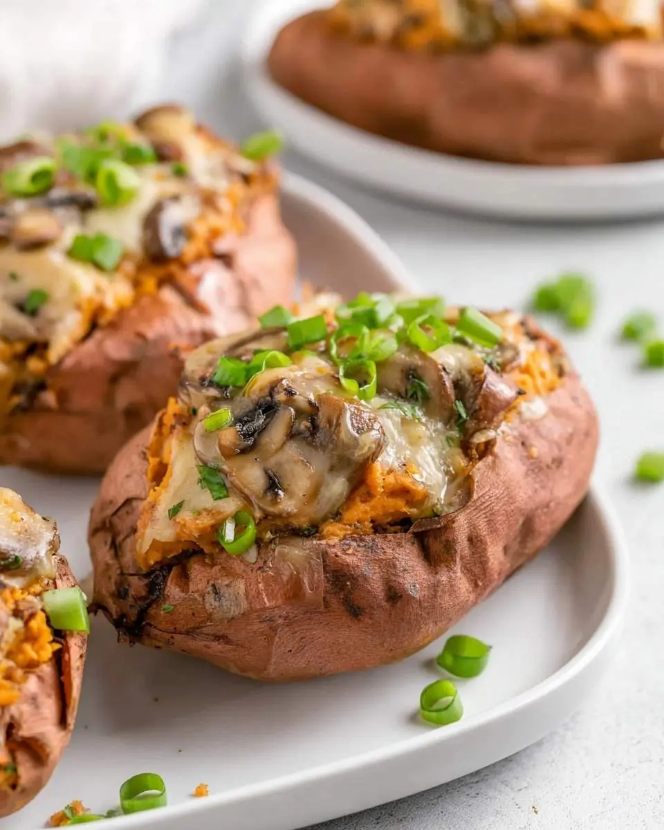 mushroom stuffed sweet potatoes recipe 1