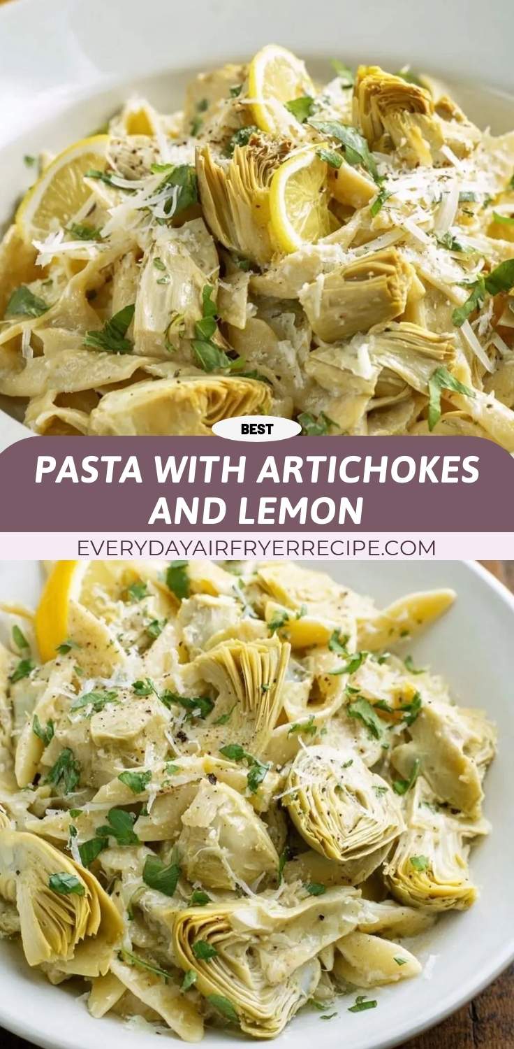 pasta with artichokes and lemon pinterest