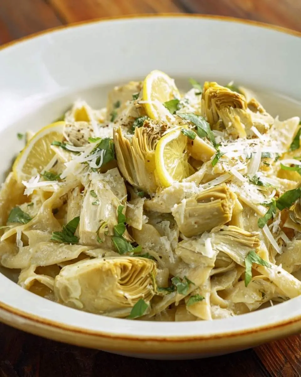 pasta with artichokes and lemon recipe 1