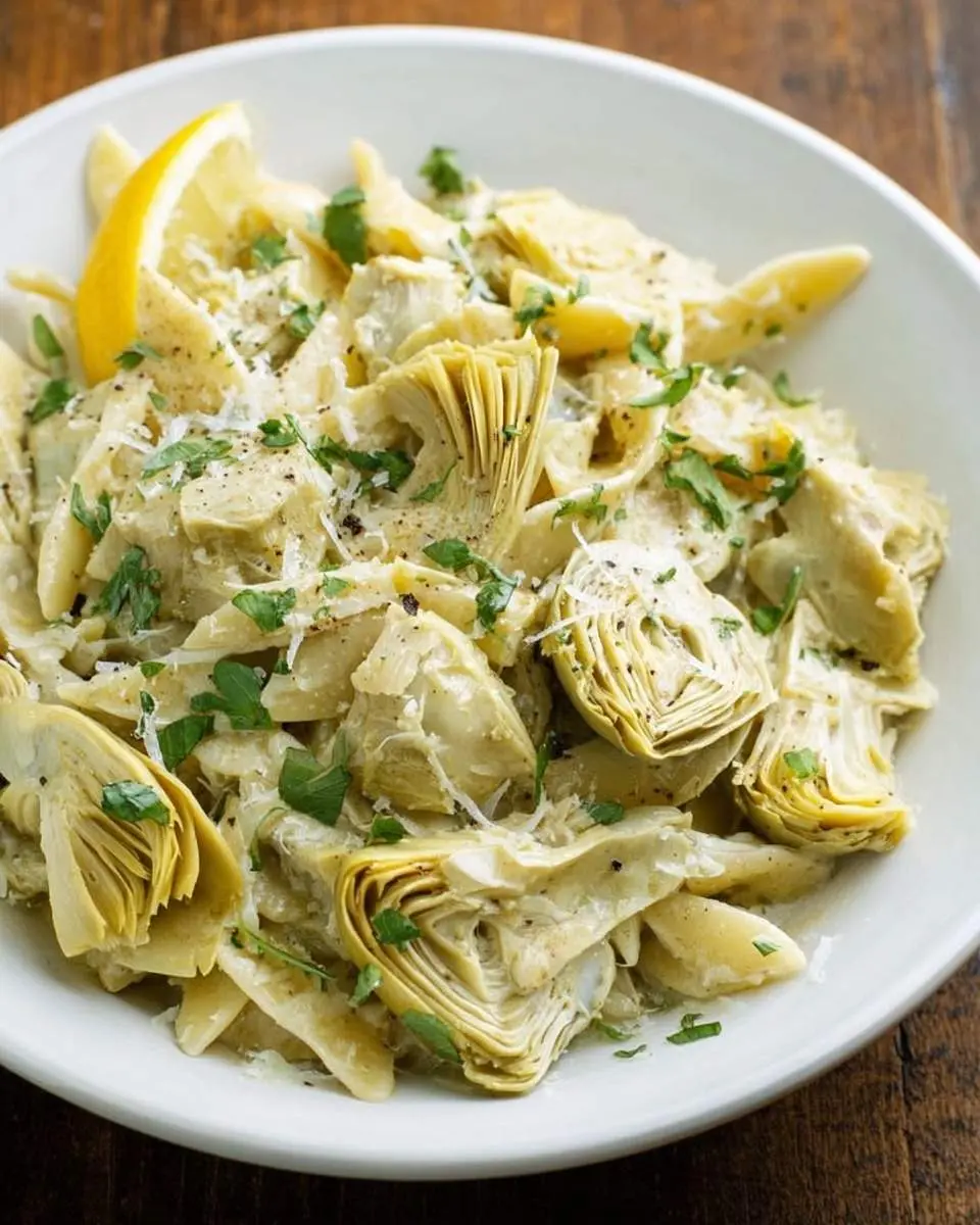 pasta with artichokes and lemon