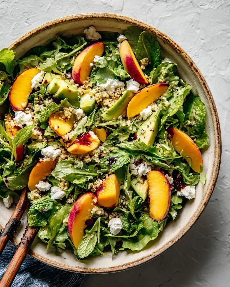 peach and goat cheese salad recipe