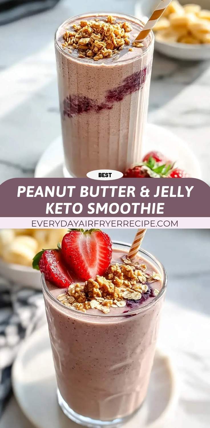 peanut butter jelly keto smoothie pinterest