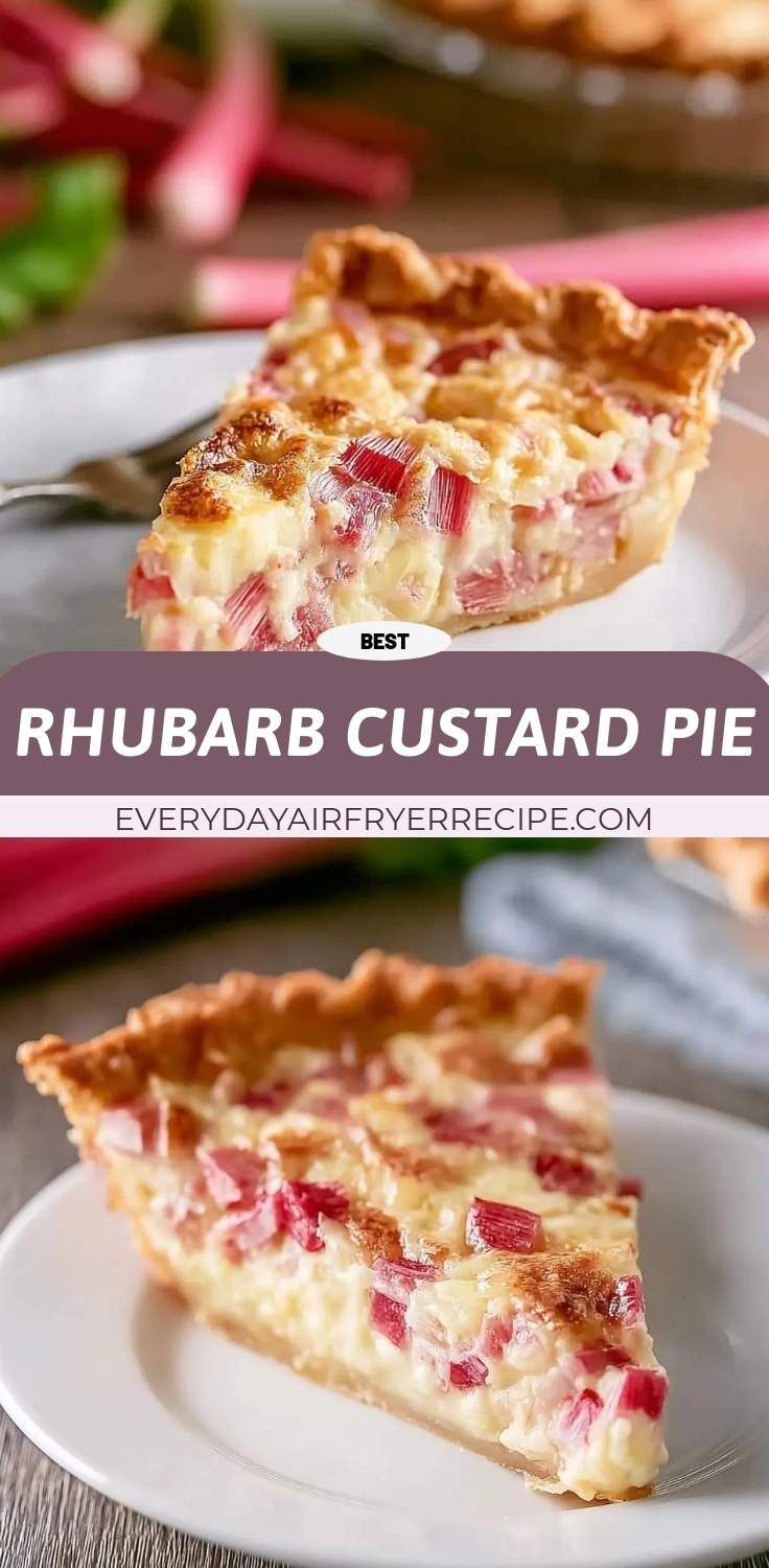 rhubarb custard pie pinterest