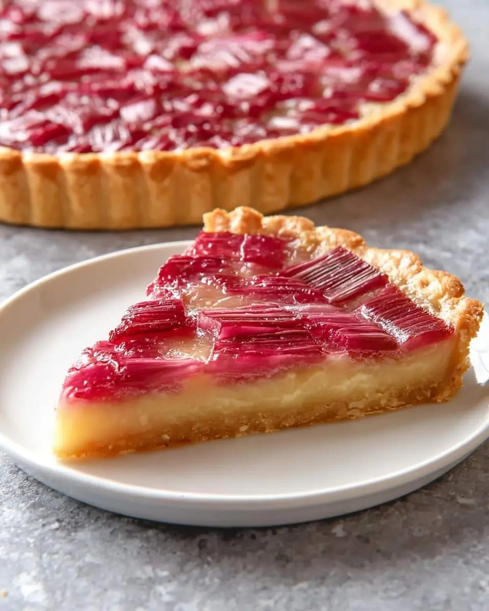 rhubarb custard tart recipe
