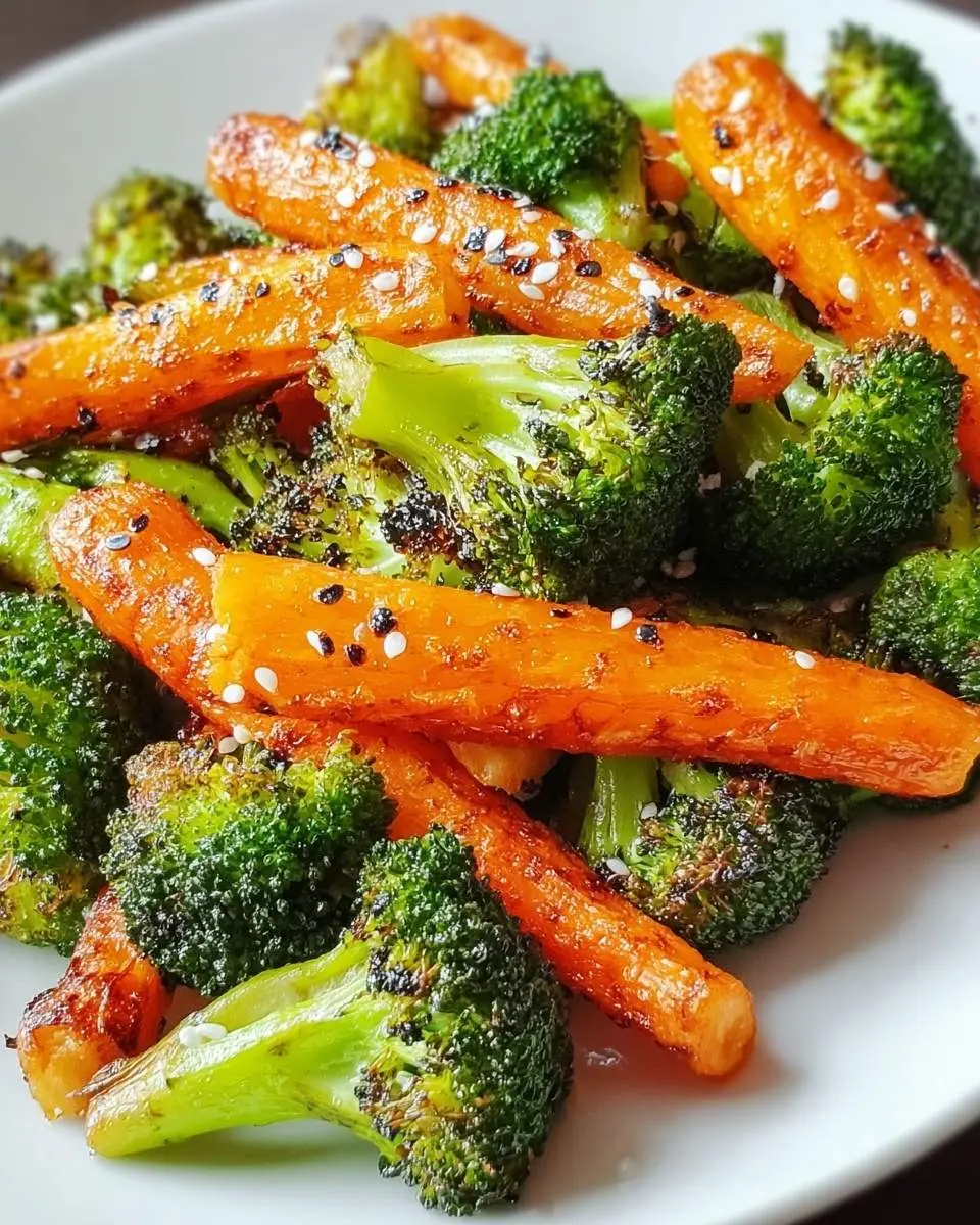 roasted broccoli and carrots