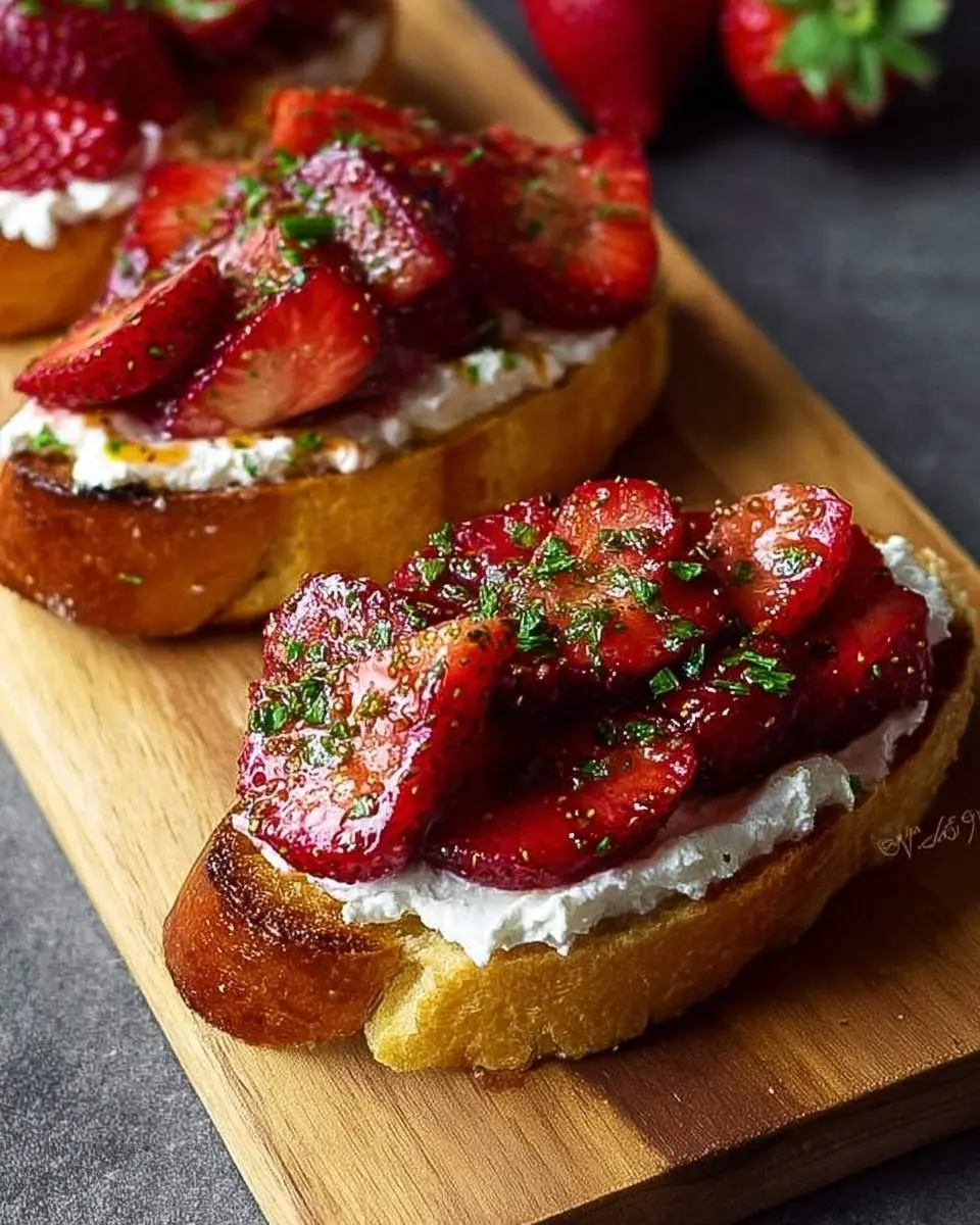roasted strawberry whipped ricotta toast recipe 1