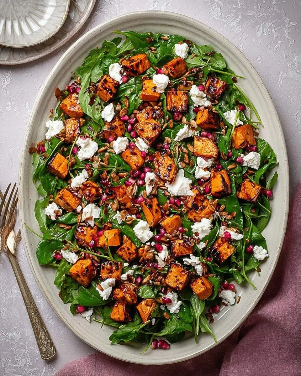 roasted sweet potato goat cheese salad recipe