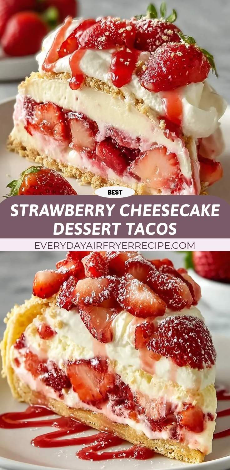strawberry cheesecake dessert tacos pinterest