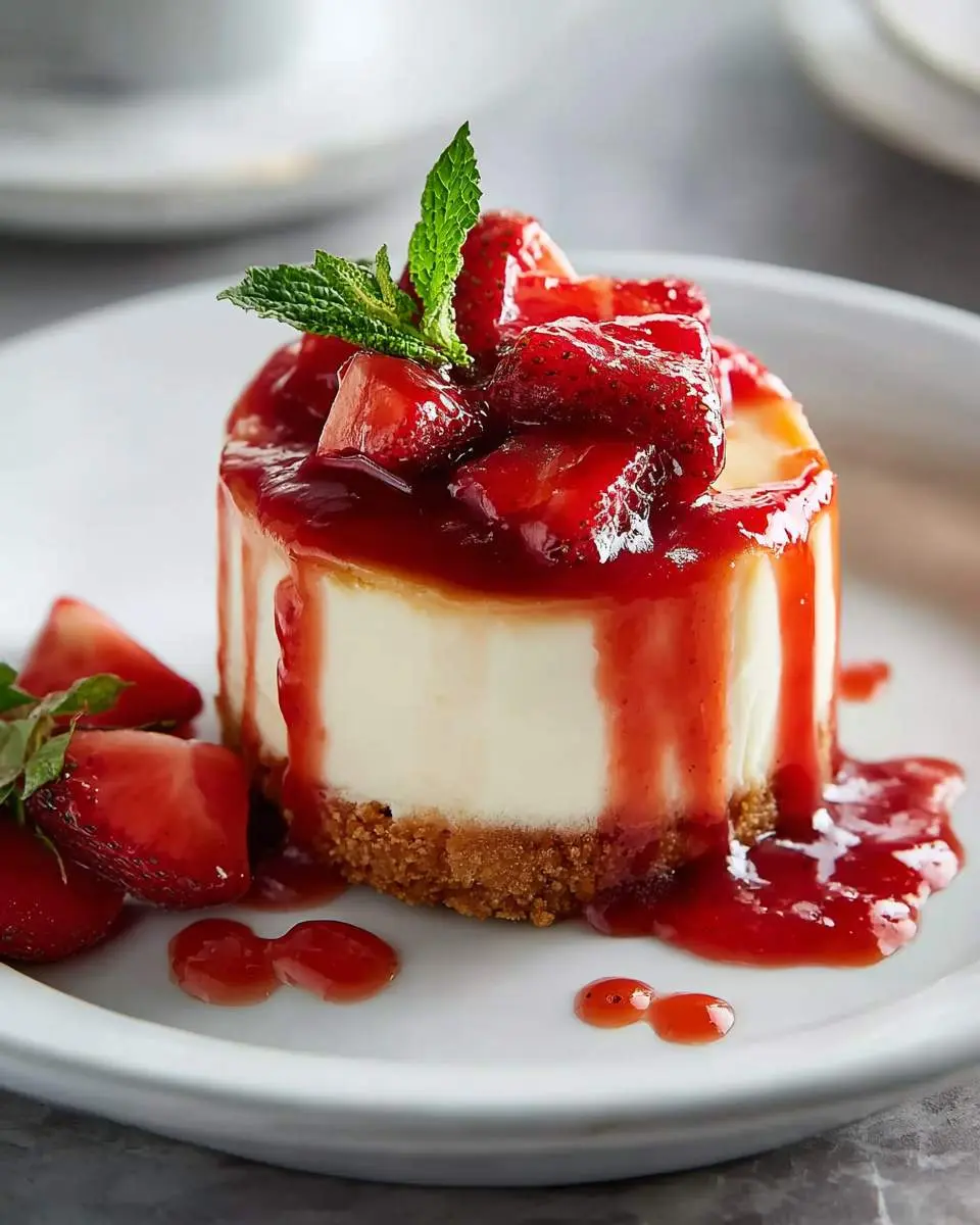 strawberry cheesecake with homemade sauce recipe