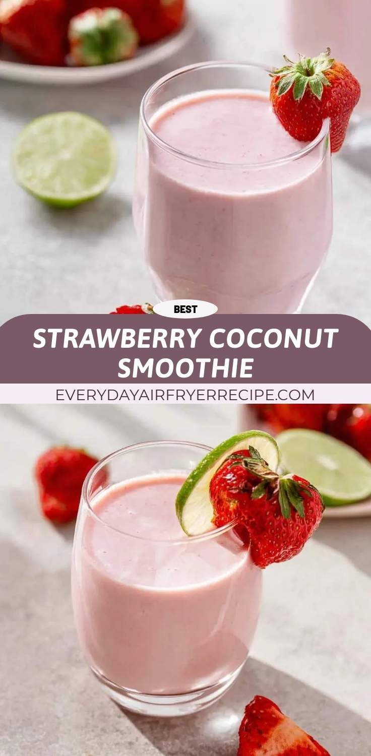 strawberry coconut smoothie pinterest