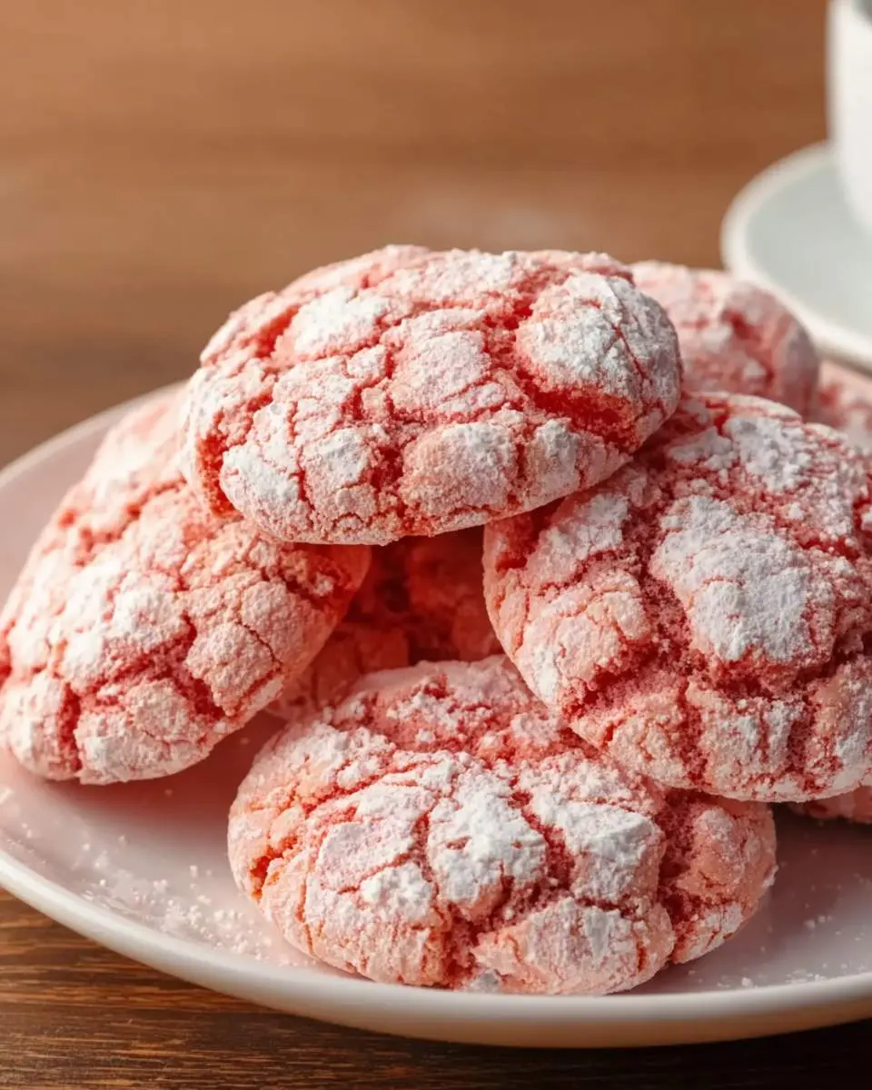 strawberry crinkle cookies recipe 1