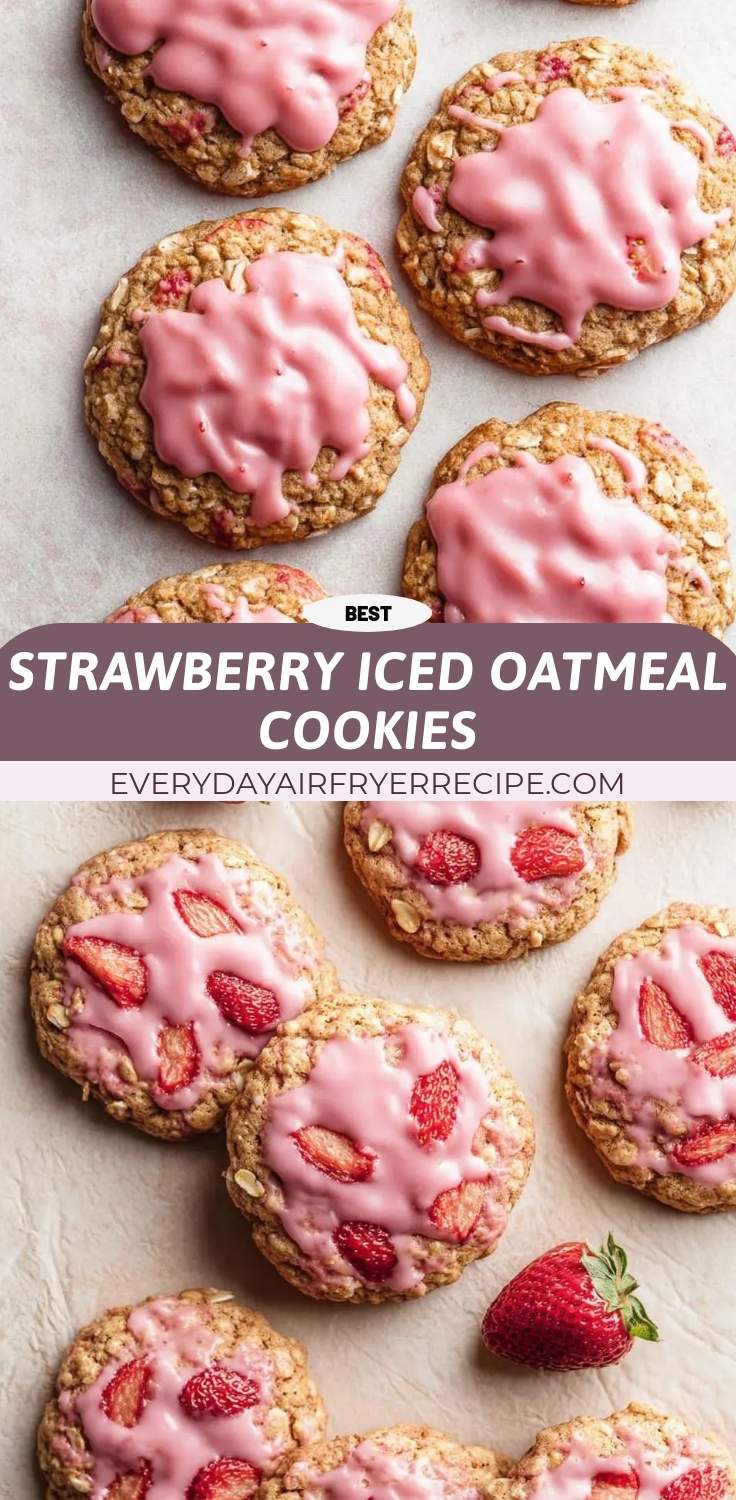 strawberry iced oatmeal cookies pinterest