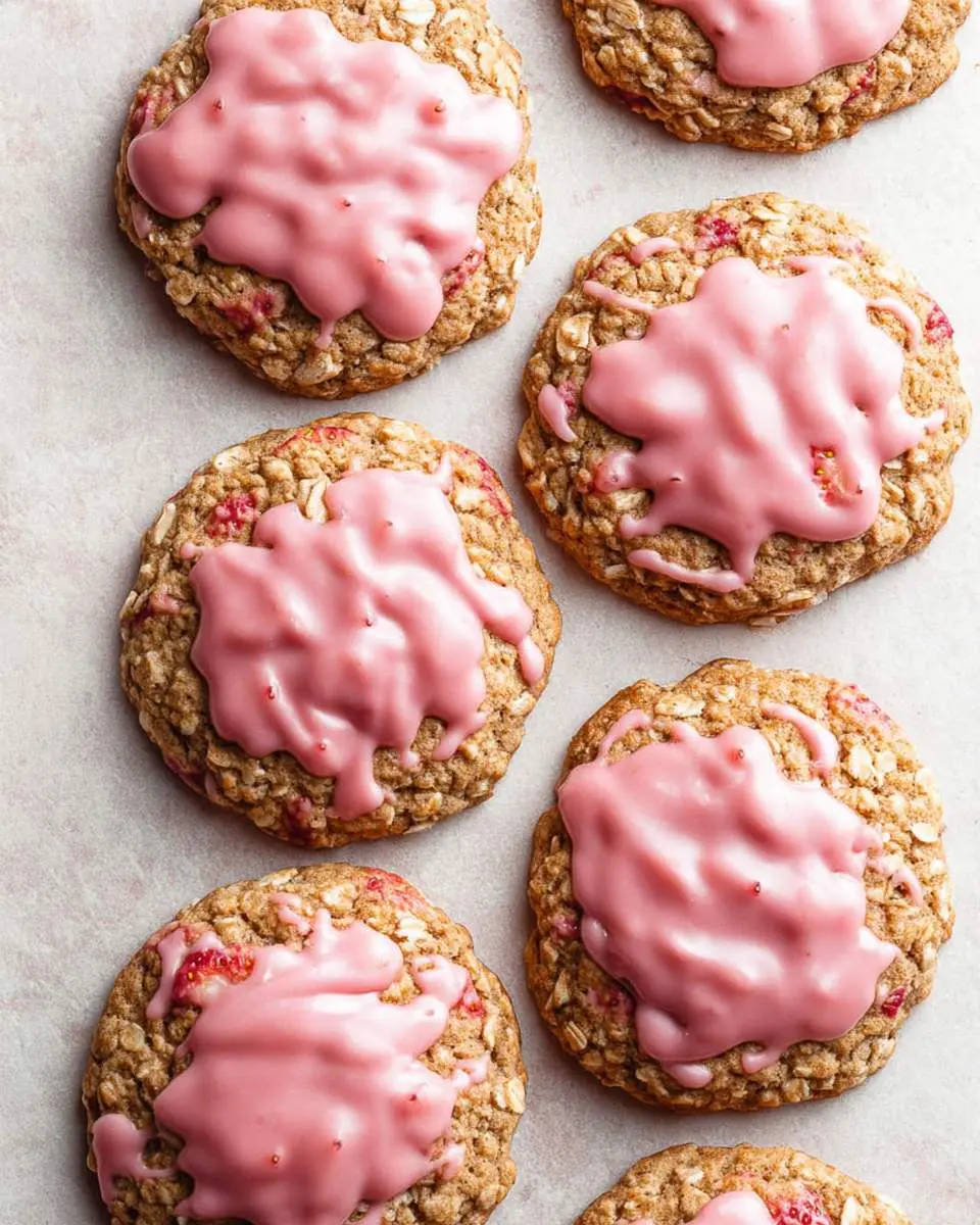 strawberry iced oatmeal cookies recipe 1