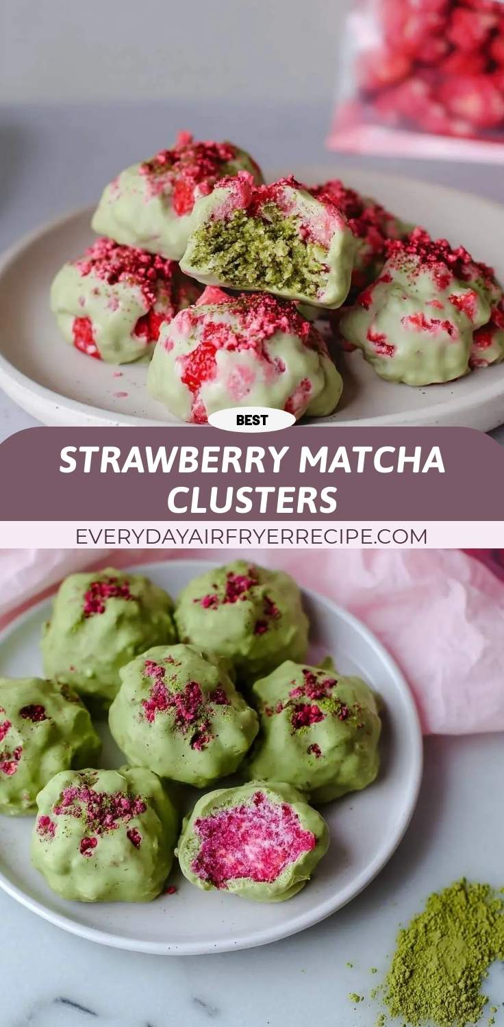 strawberry matcha clusters pinterest
