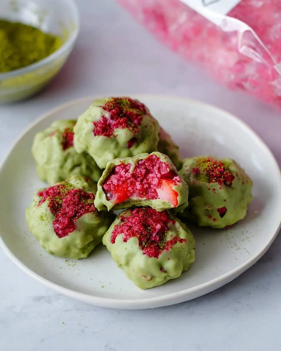 strawberry matcha clusters recipe