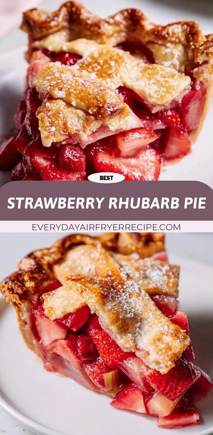 strawberry rhubarb pie pinterest