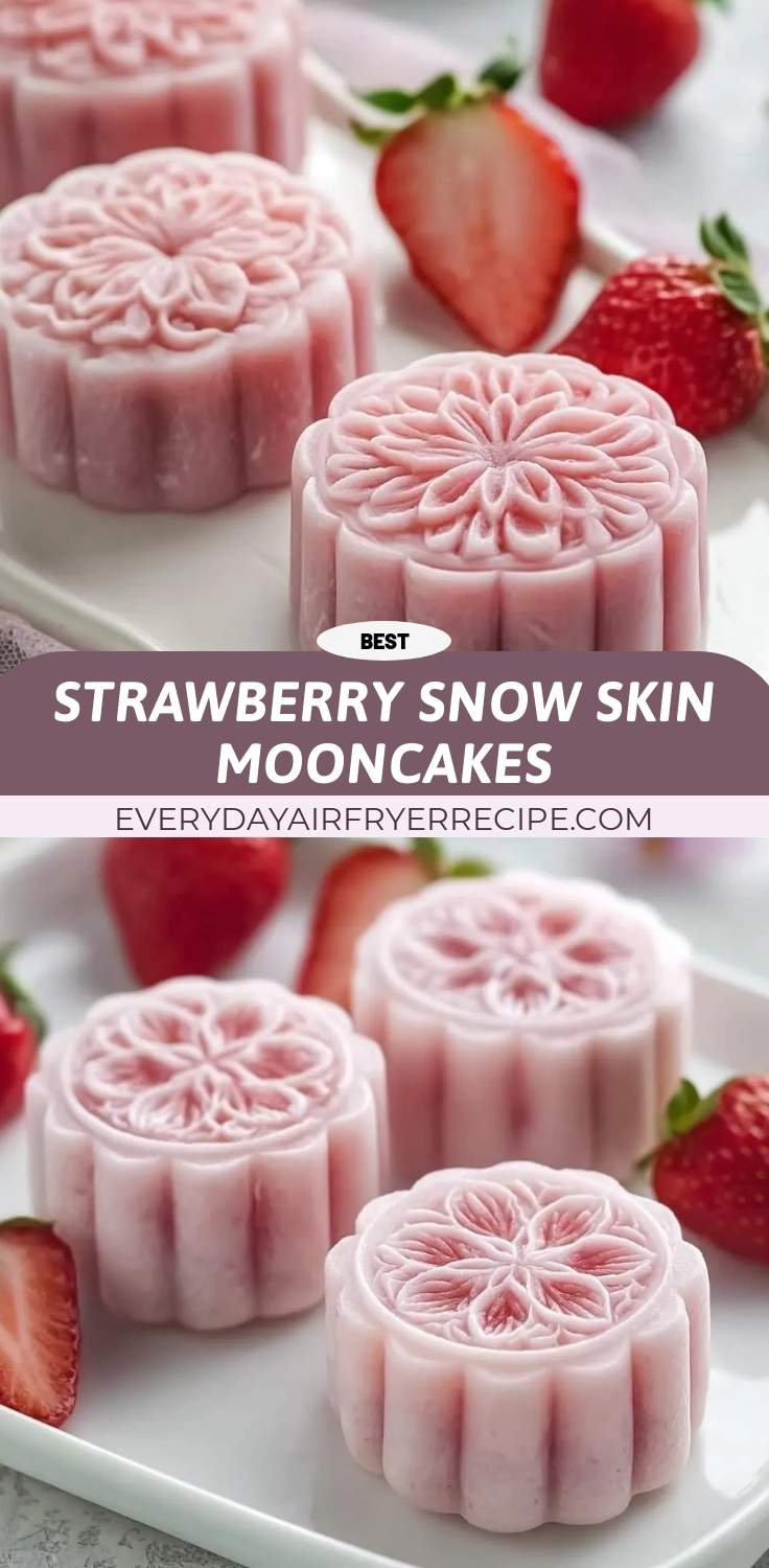 strawberry snow skin mooncakes pinterest