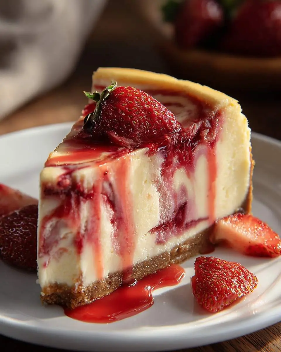 strawberry swirl cheesecake recipe 1