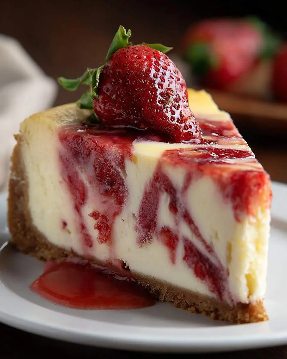 strawberry swirl cheesecake recipe