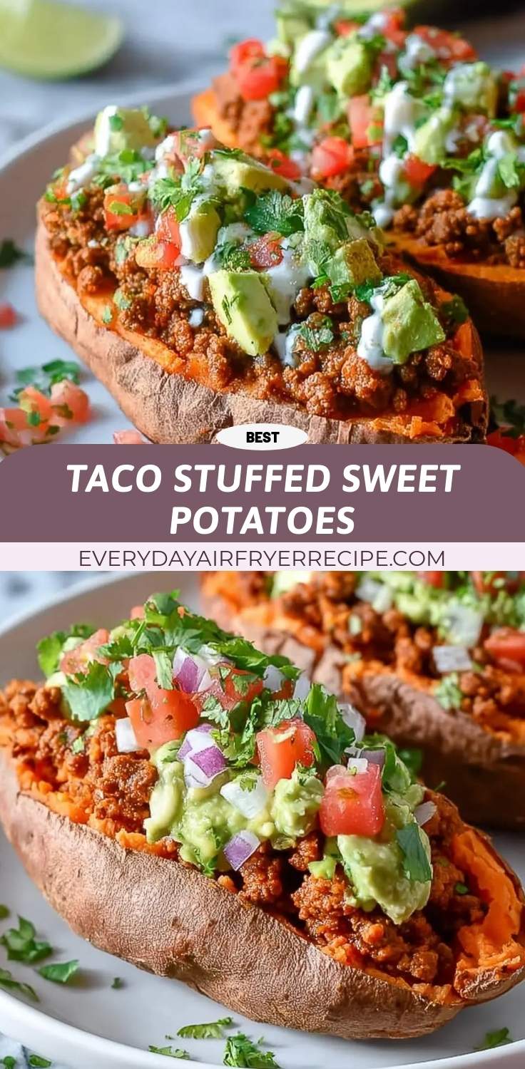 taco stuffed sweet potatoes pinterest