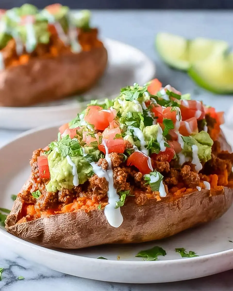 taco stuffed sweet potatoes recipe