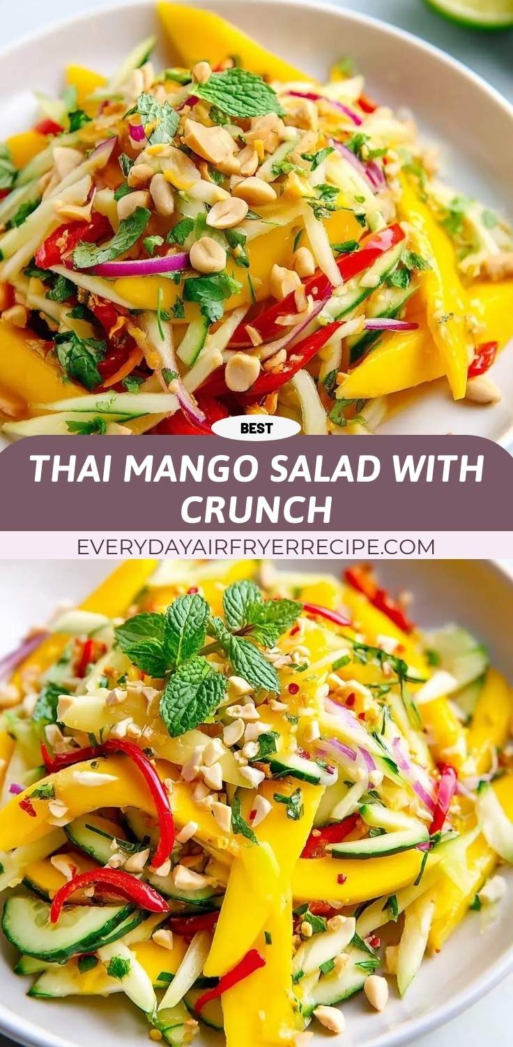 thai mango salad with crunch pinterest