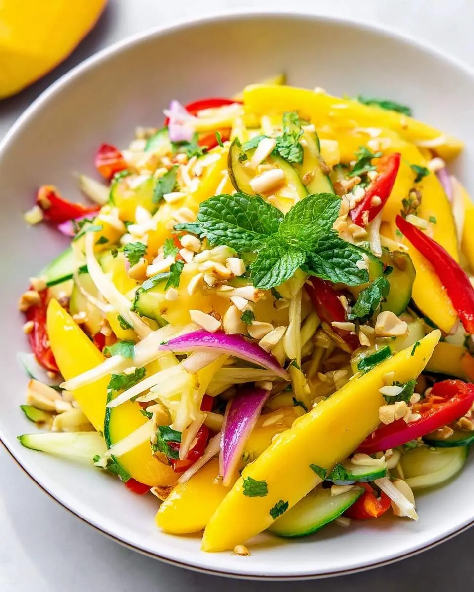 thai mango salad with crunch recipe
