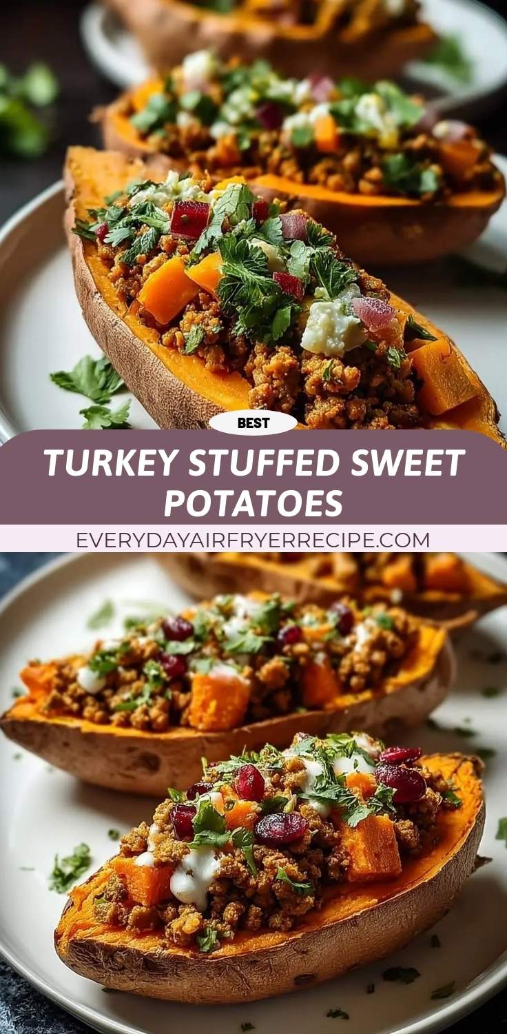 turkey stuffed sweet potatoes pinterest