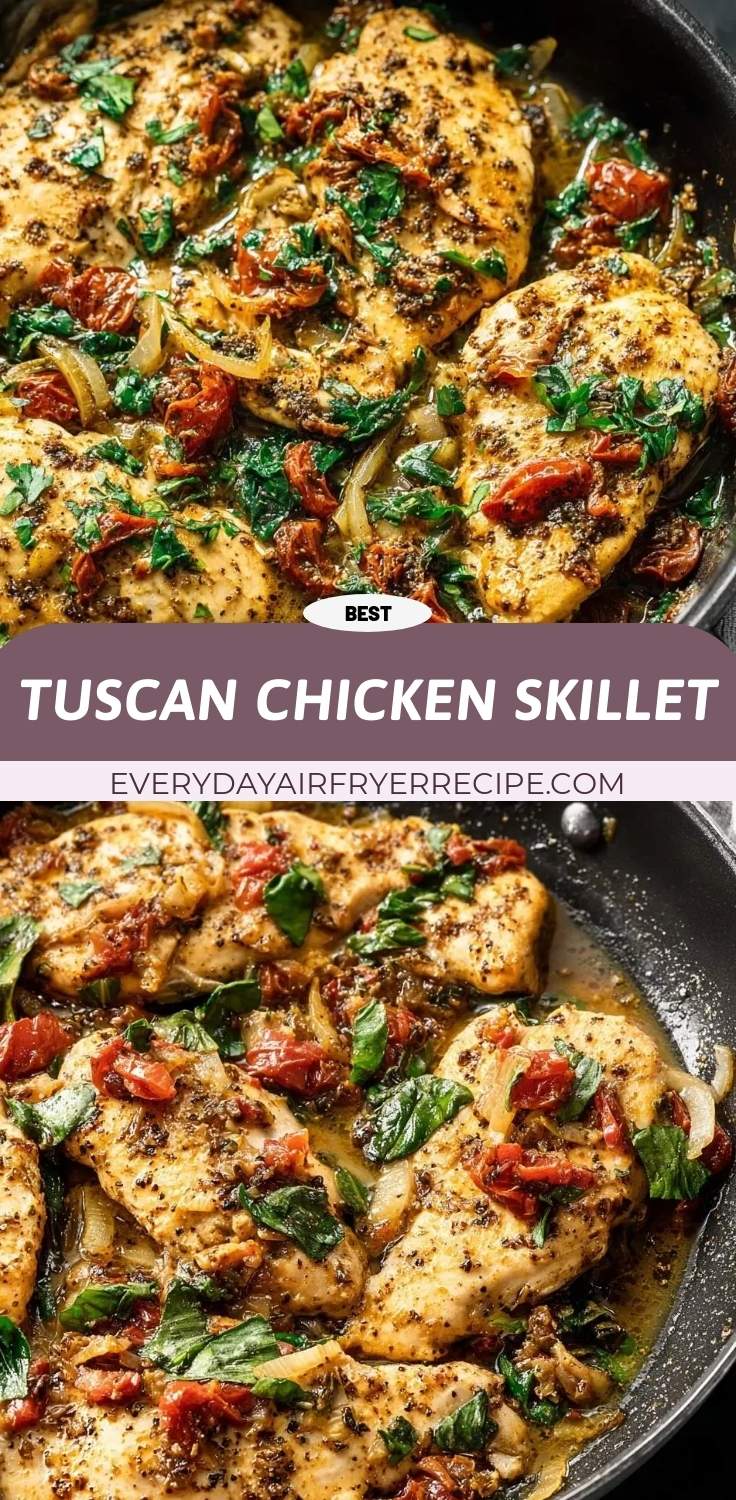 tuscan chicken skillet pinterest
