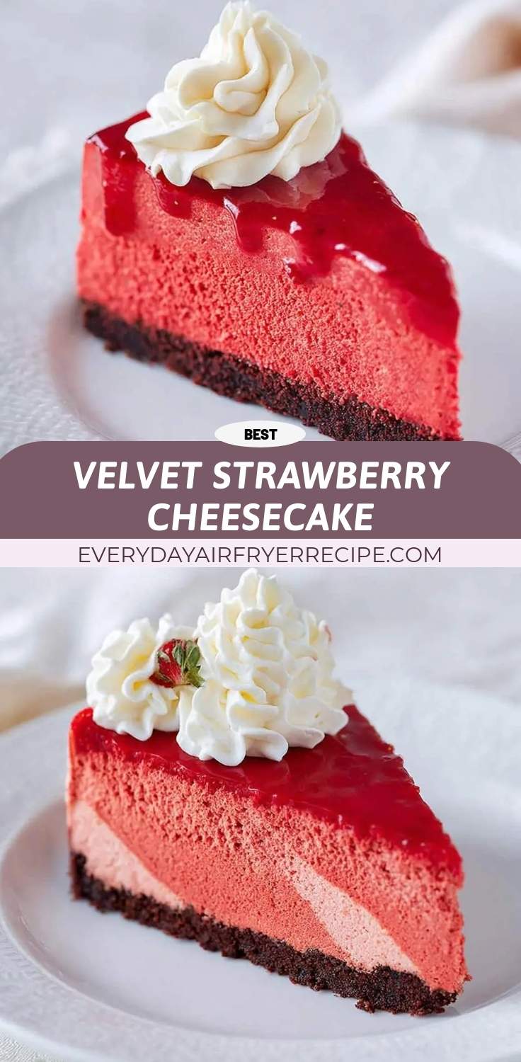 velvet strawberry cheesecake pinterest