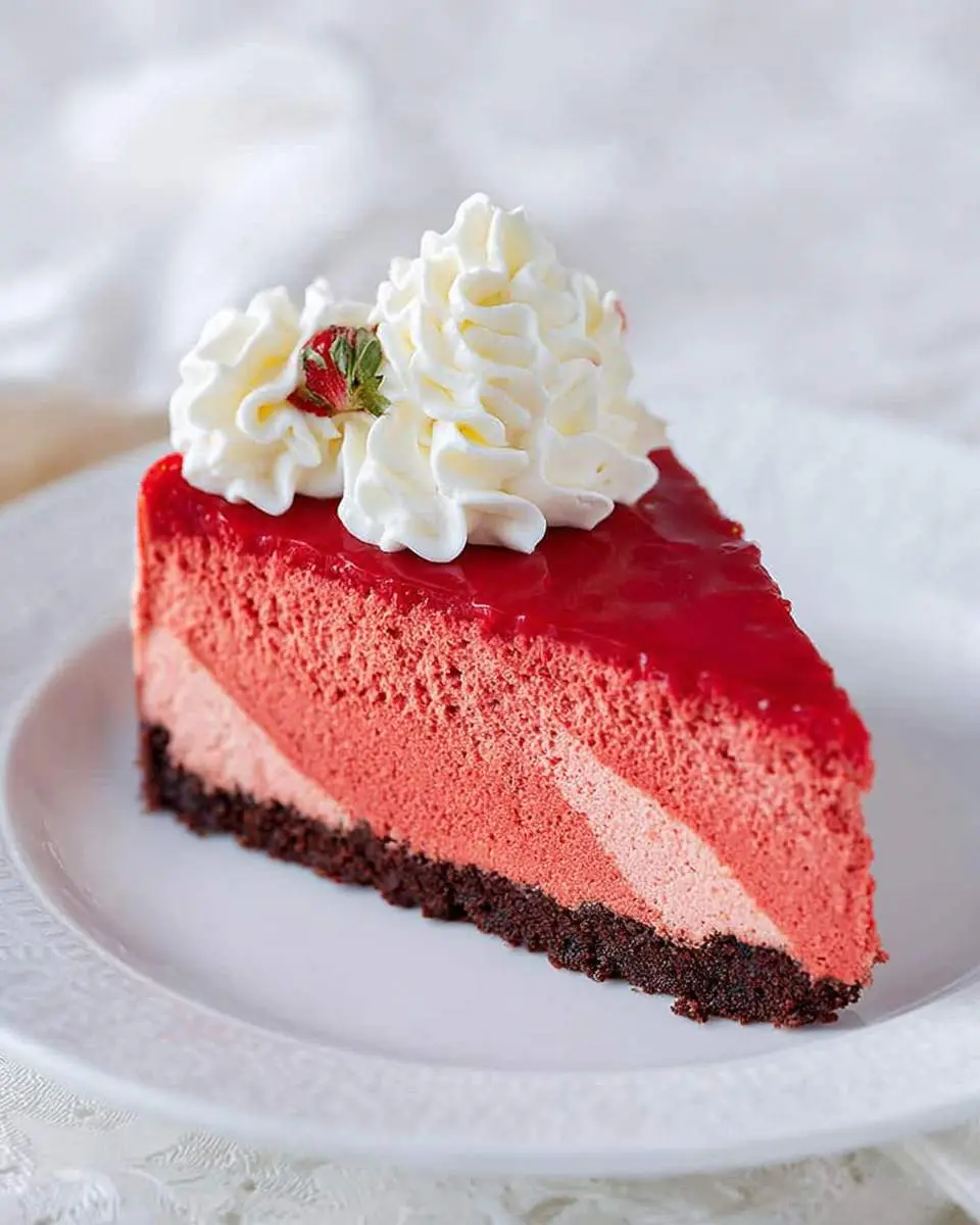 velvet strawberry cheesecake