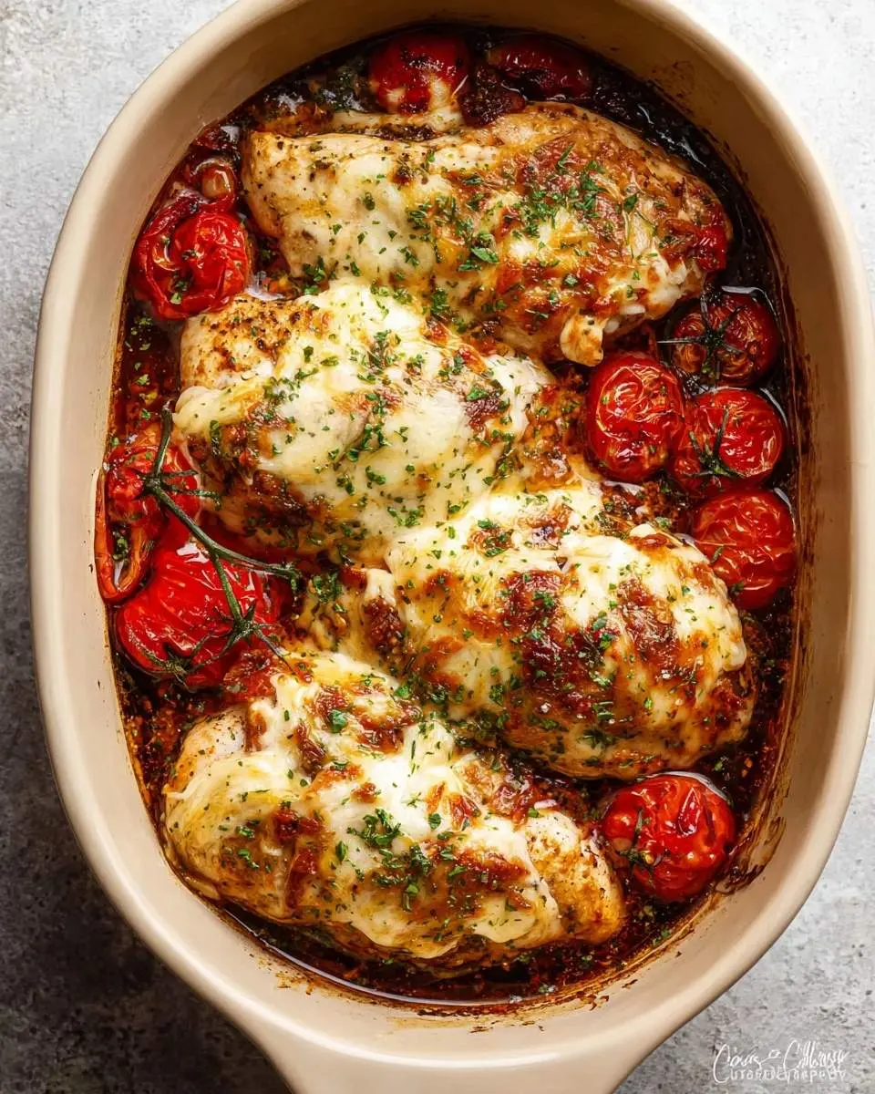 balsamic baked chicken breast with mozzarella cheese recipe