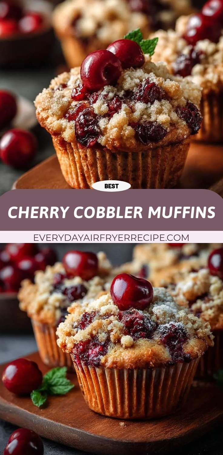 cherry cobbler muffins pinterest