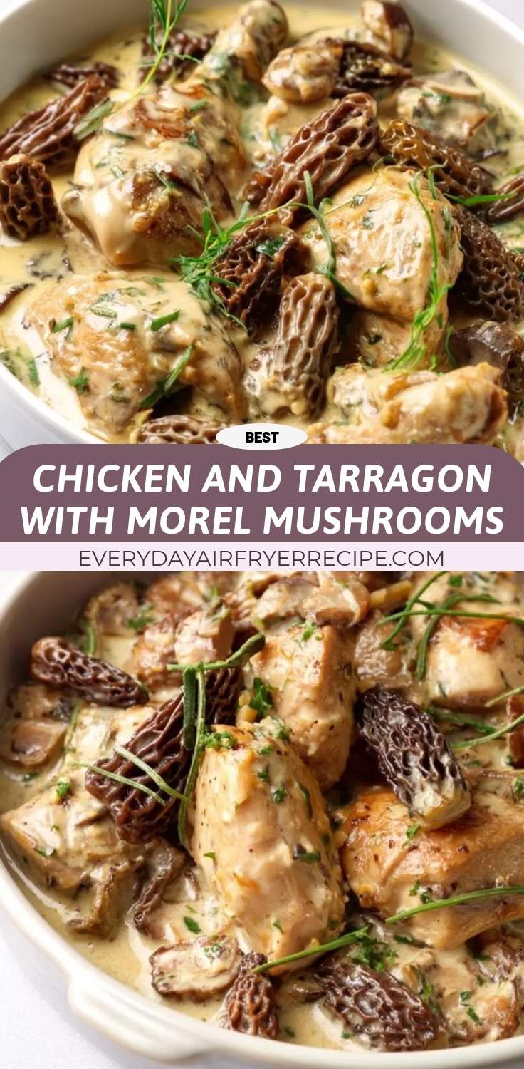 chicken and tarragon with morel mushrooms pinterest