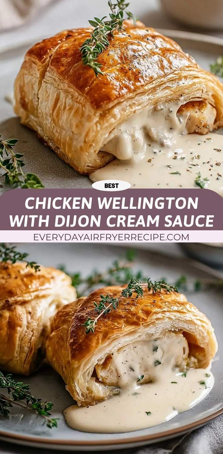 chicken wellington with dijon cream sauce pinterest