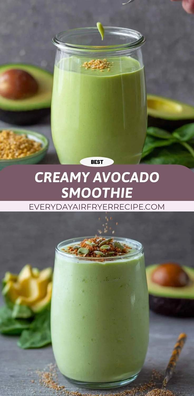 creamy avocado smoothie pinterest