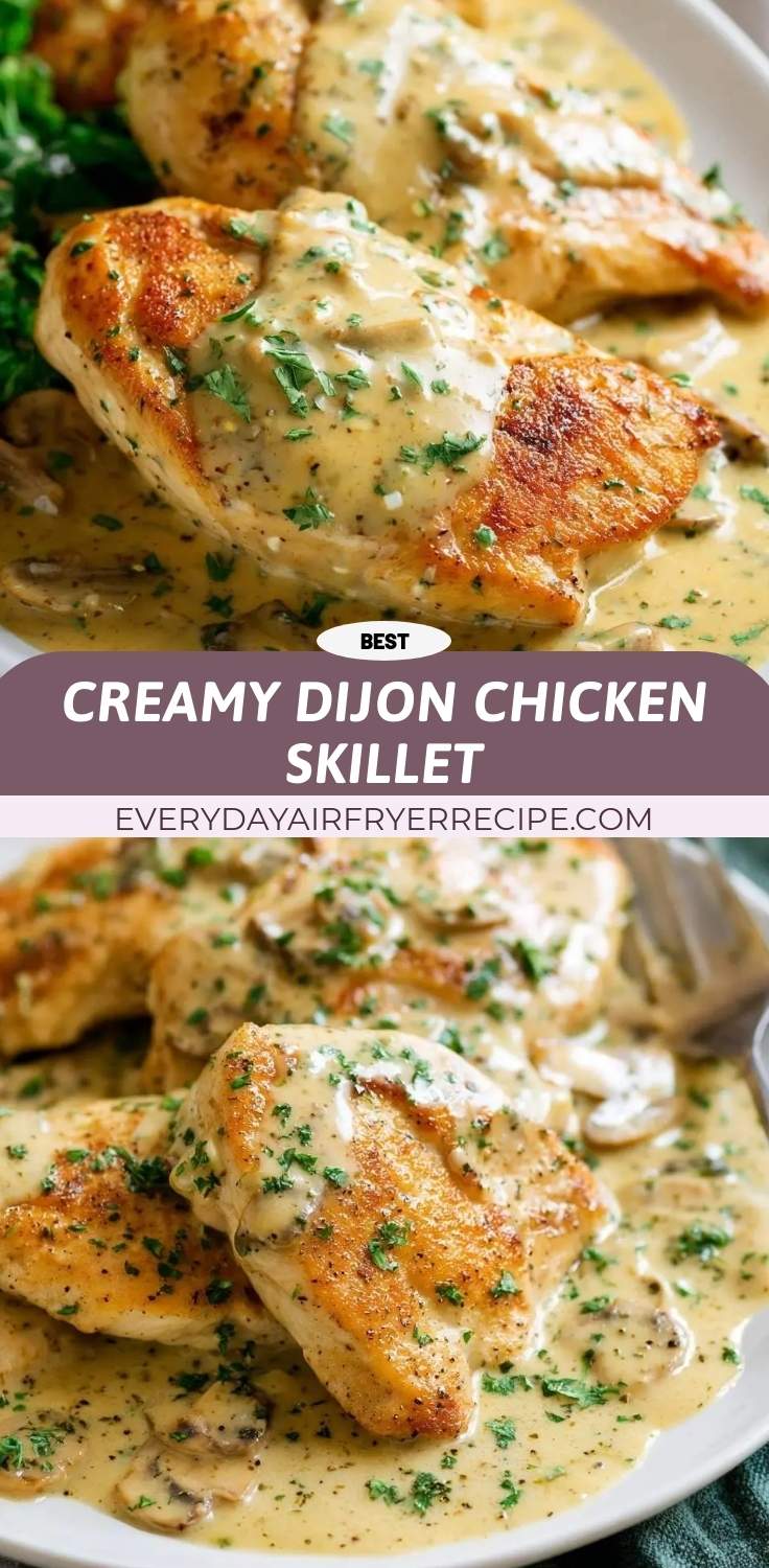 creamy dijon chicken skillet pinterest
