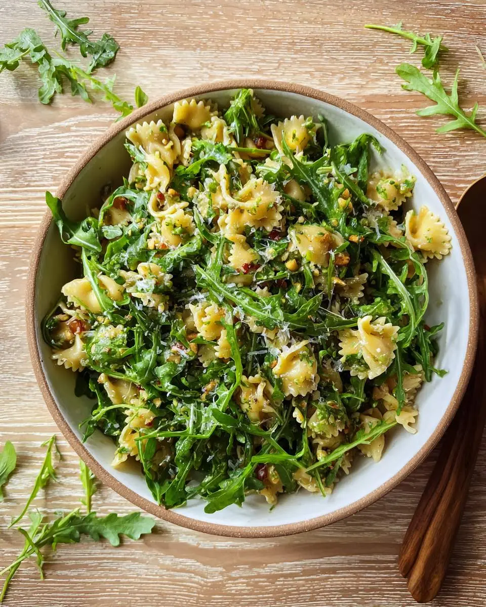 lemon arugula pasta salad recipe