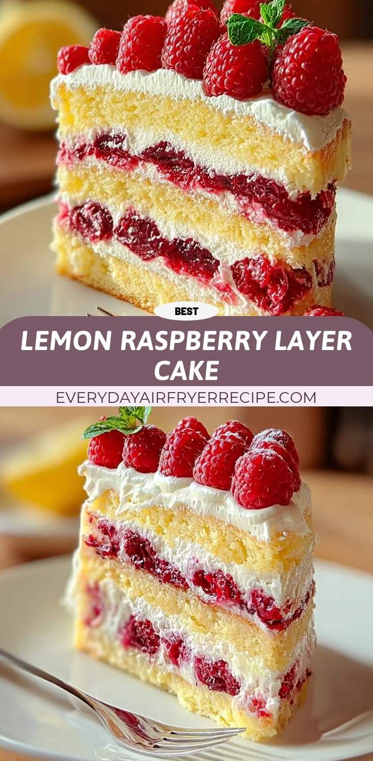 Lemon Raspberry Layer Cake 27 lemon raspberry layer cake pinterest