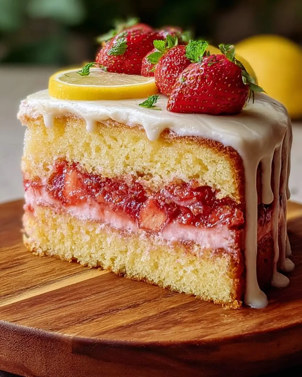 lemon strawberry cake recipe