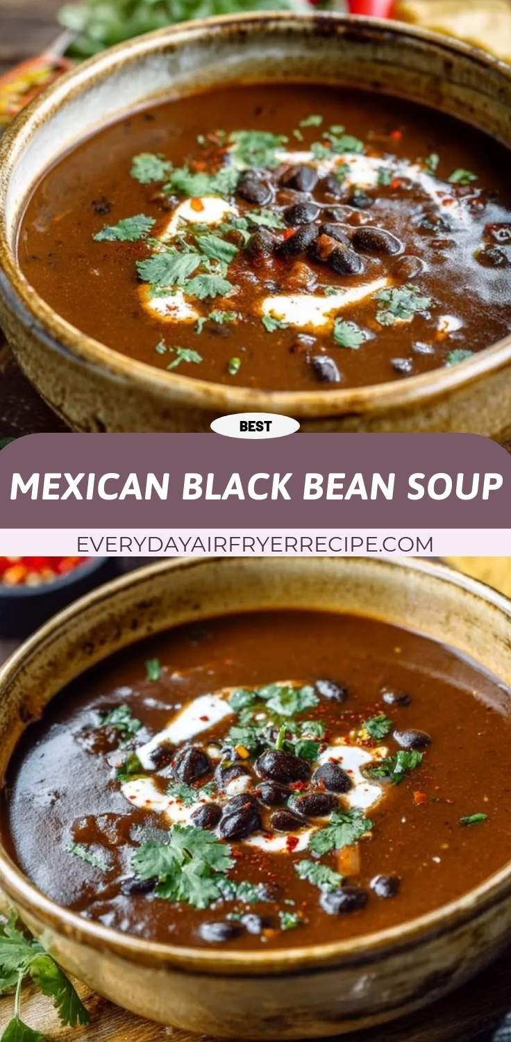 mexican black bean soup pinterest