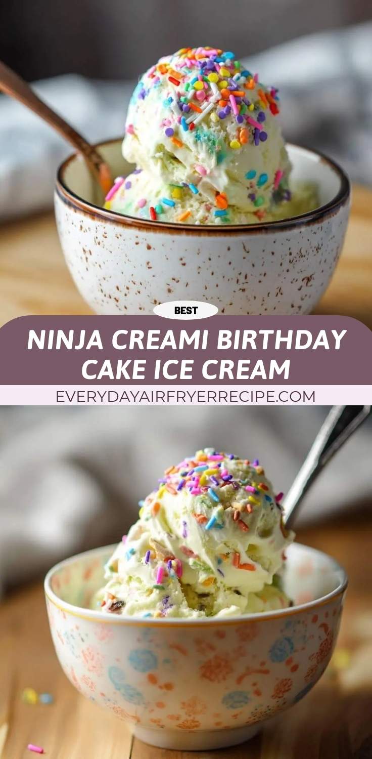 ninja creami birthday cake ice cream pinterest
