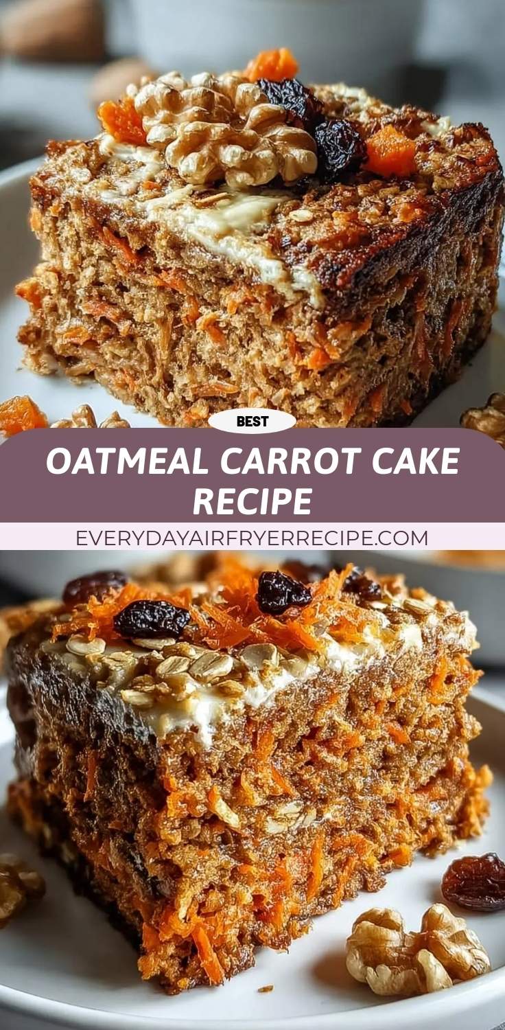 oatmeal carrot cake recipe pinterest